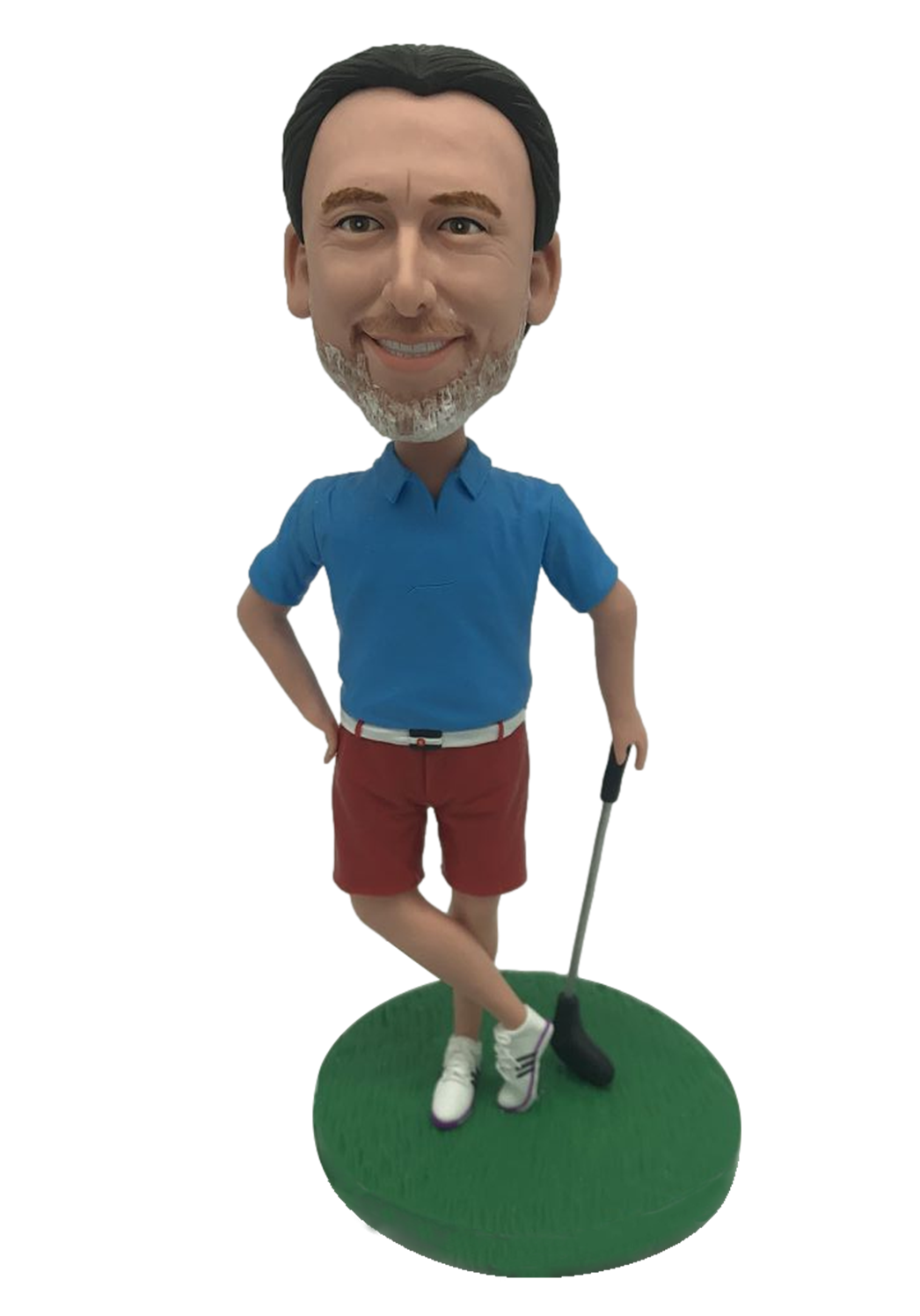 Blue Polo Golfer Custom Bobblehead-2