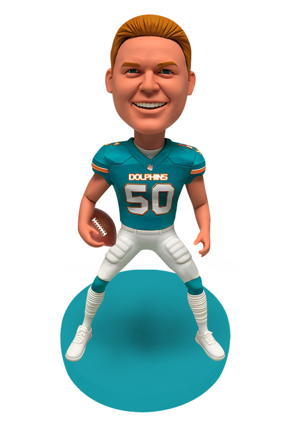 Dolphins Football Buddy Custom Bobblehead