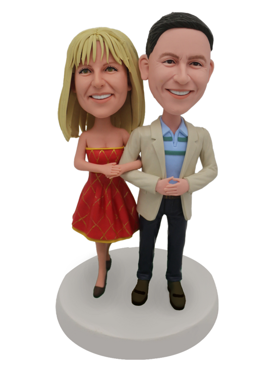 Elegant Couple Custom Bobbleheads-2