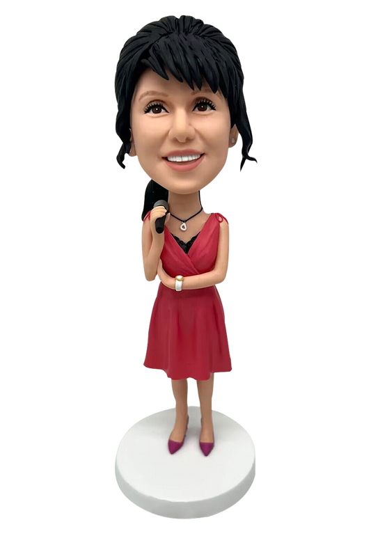 Female Singer Custom Bobblehead