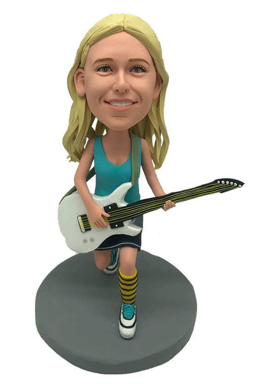 Guitar Girl Custom Bobblehead