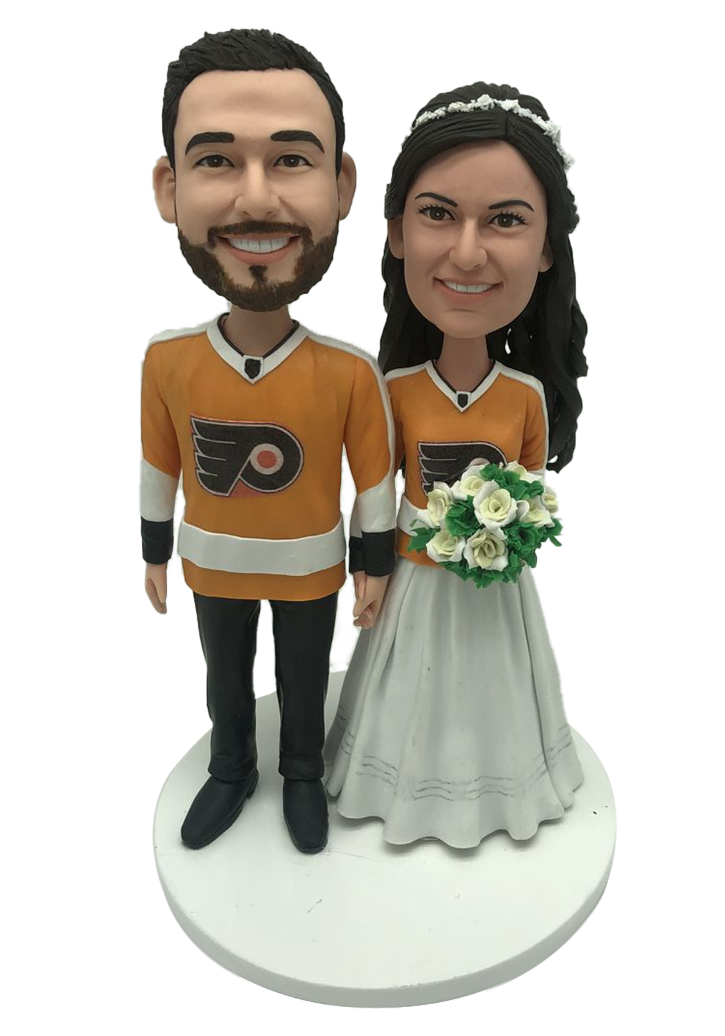 Hockey Couple Wedding Bobbleheads