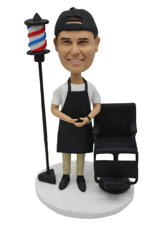 Male Barber Custom Bobble Head