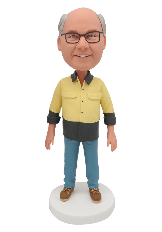 Man in Work Uniform Custom Bobblehead-1