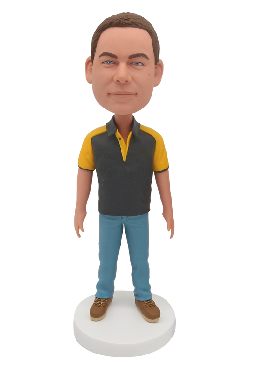 Man in Work Uniform Custom Bobblehead-2