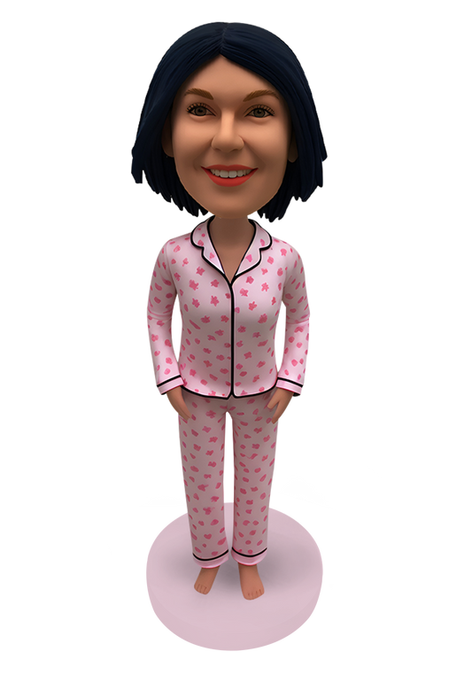 Pajamas Woman Custom Bobblehead-3
