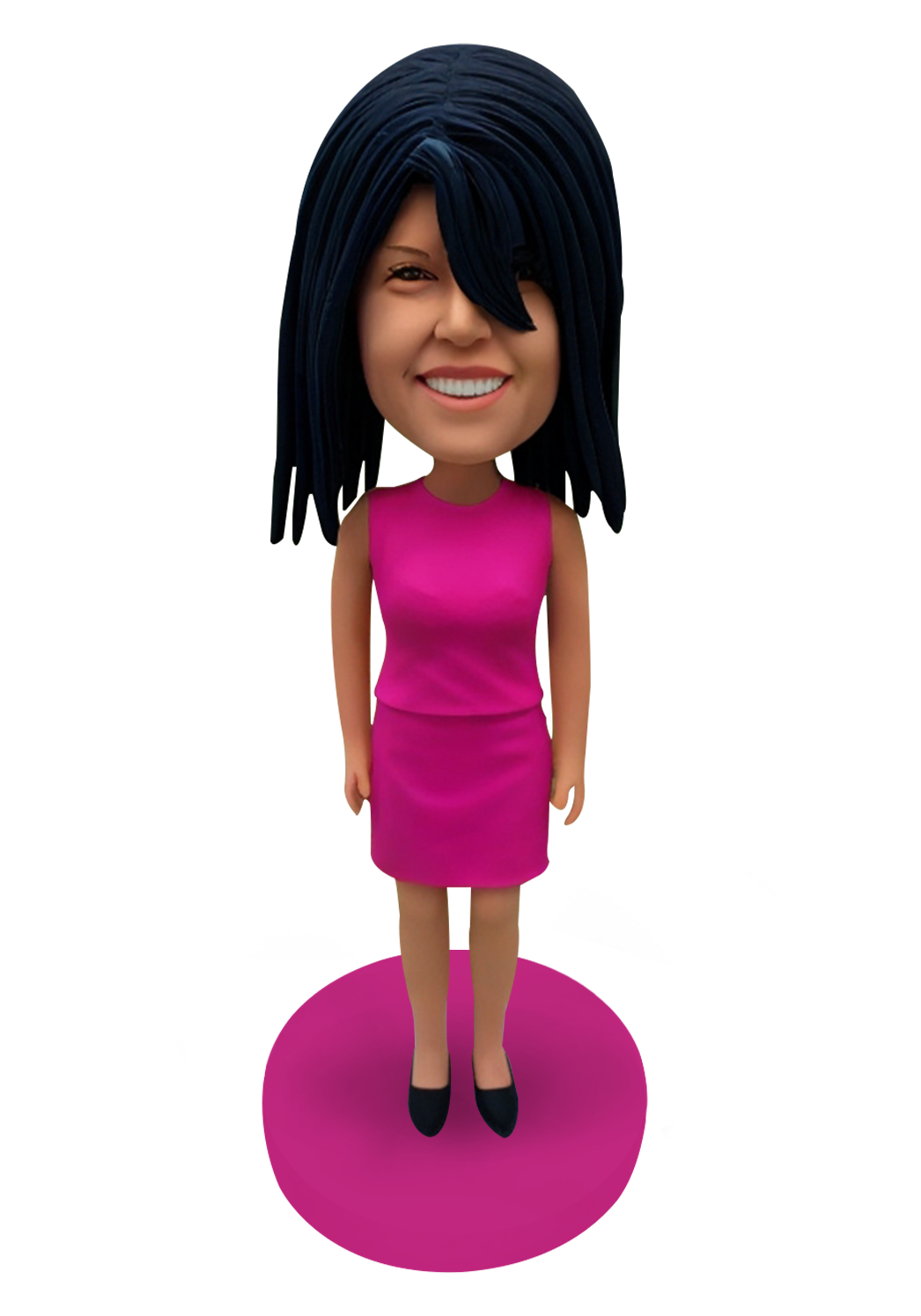 Pink Office Lady Custom Bobblehead-1