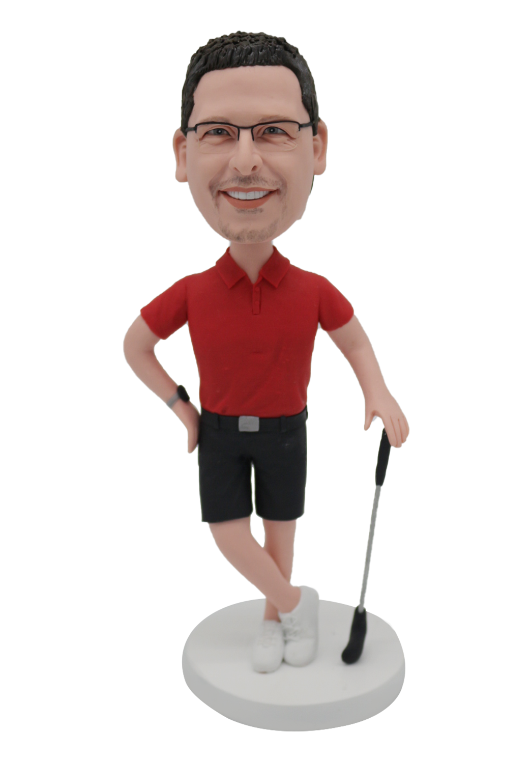 Red Polo Golfer Custom Bobblehead