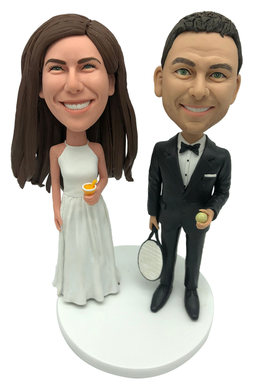 Tennis Groom Wedding Bobbleheads