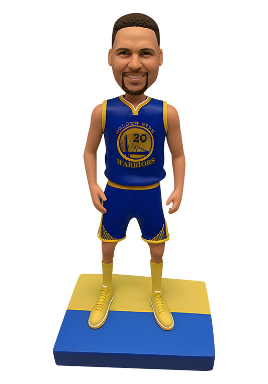 Warriors Basketball Fan Custom Bobblehead-1