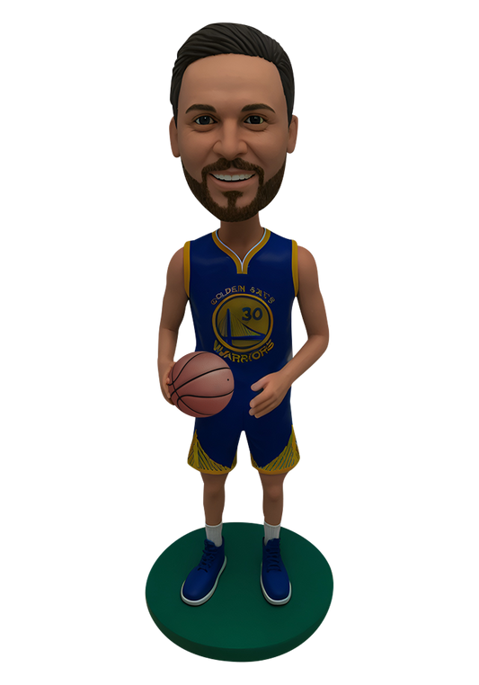 Warriors Basketball Fan Custom Bobblehead-2